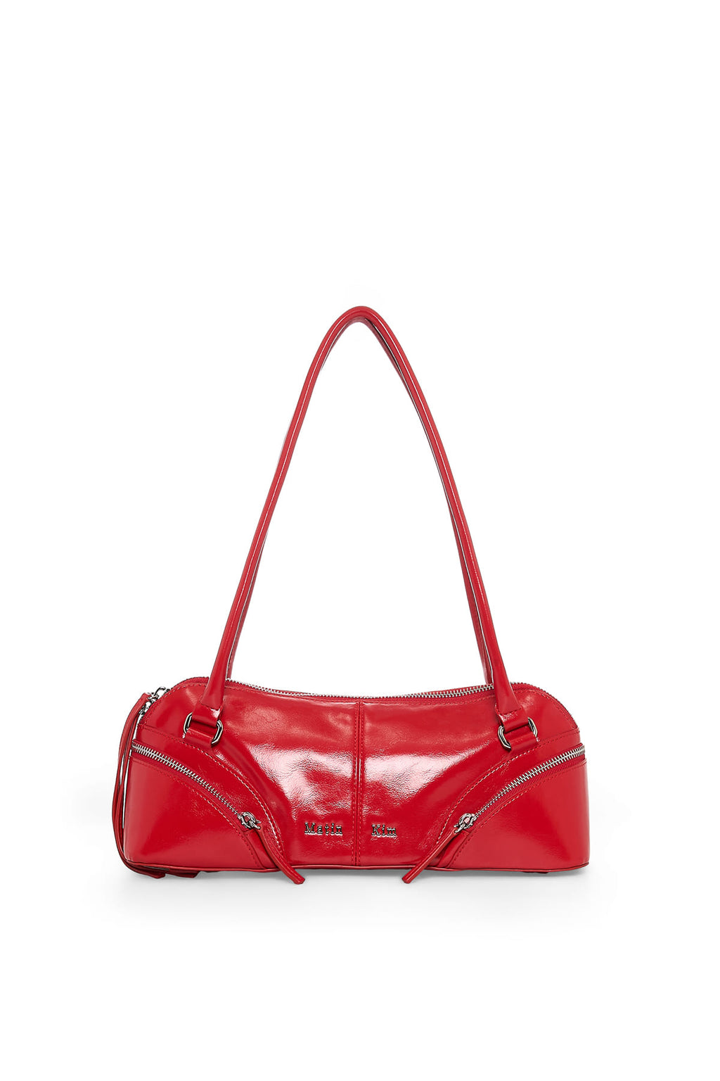 Matin Kim - Curve Zip Baguette Bag (Red) product image 1 | TRAB K-Fashion Australia