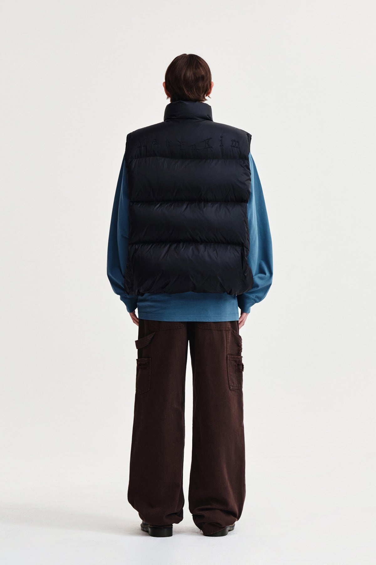 Matin Kim - Unbalance Quilted Down Vest (Black) product image 7 | TRAB K-Fashion Australia