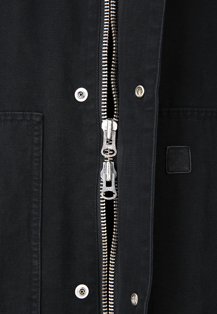 Tonywack - Leather Collar Garment-Washed Chore Jacket (Faded Black) product image 10 | TRAB K-Fashion Australia