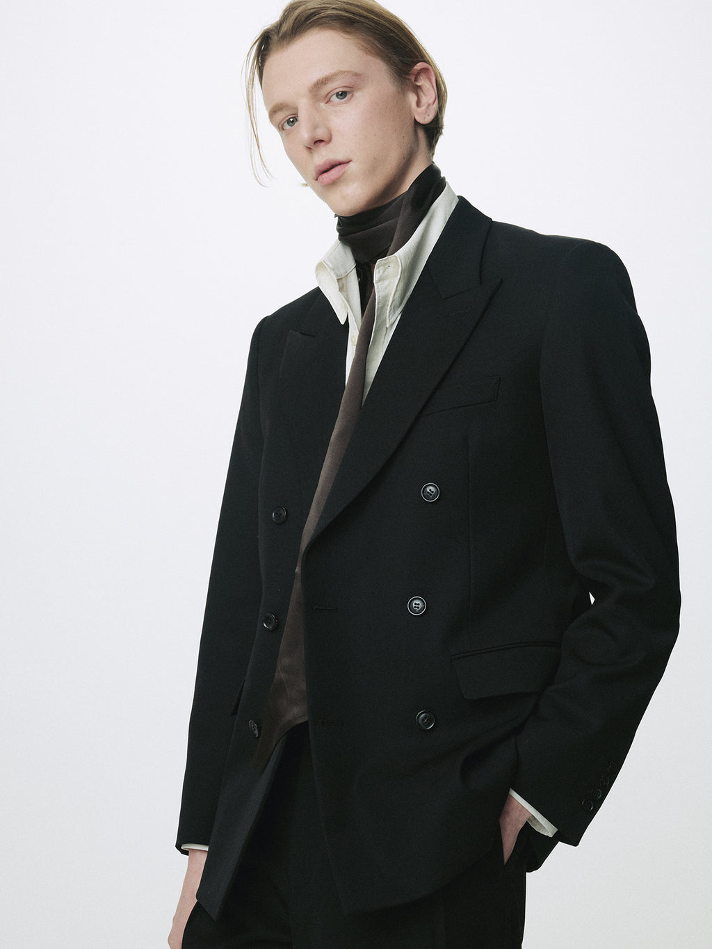 Tonywack - Wool Double-Breasted Tailored Jacket (Black) product image 7 | TRAB K-Fashion Australia