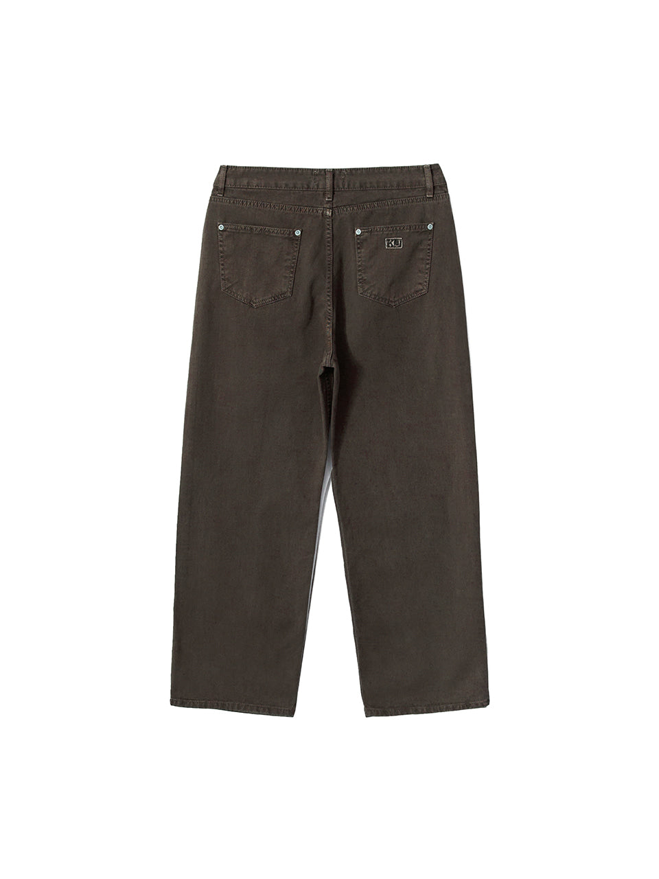 Kijun - Garment Dyed Classic Pants (Charcoal Brown) product image 6 | TRAB K-Fashion Australia