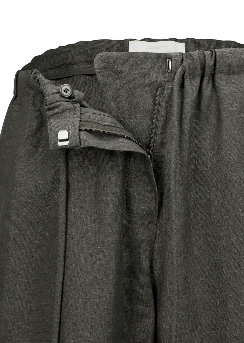 Amomento - Linen Banding Pants (Khaki Grey) product image 12 | TRAB K-Fashion Australia