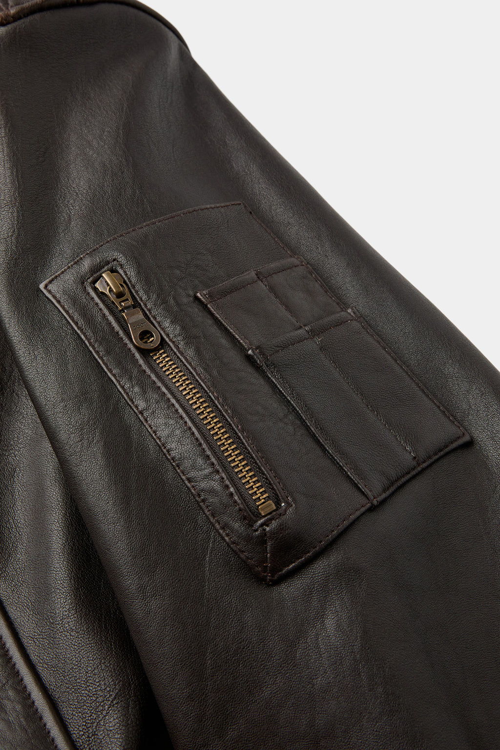 Coor - Vintage Shelter Neck Collar Leather Jumper (Black Brown) product image 6 | TRAB K-Fashion Australia