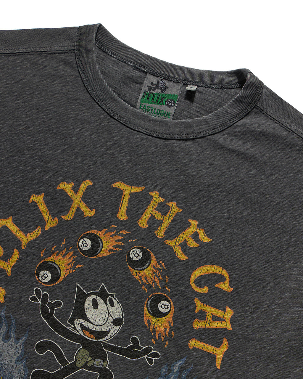 Eastlogue - Felix Vtg Dyed 8-ball Juggle L.s T-shirts (Pigment Charcoal) product image 3 | TRAB K-Fashion Australia