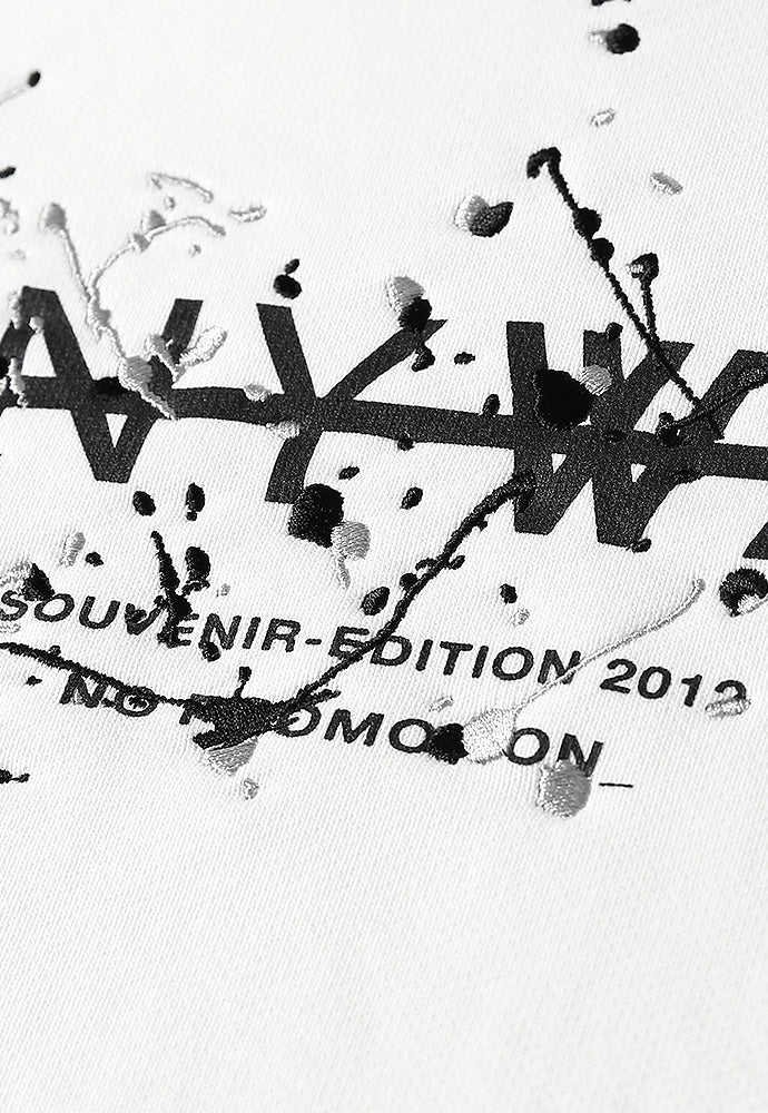 Tonywack - Paint Splatter Embroidery Sweatshirt (Cream (Grey+Black)) product image 4 | TRAB K-Fashion Australia