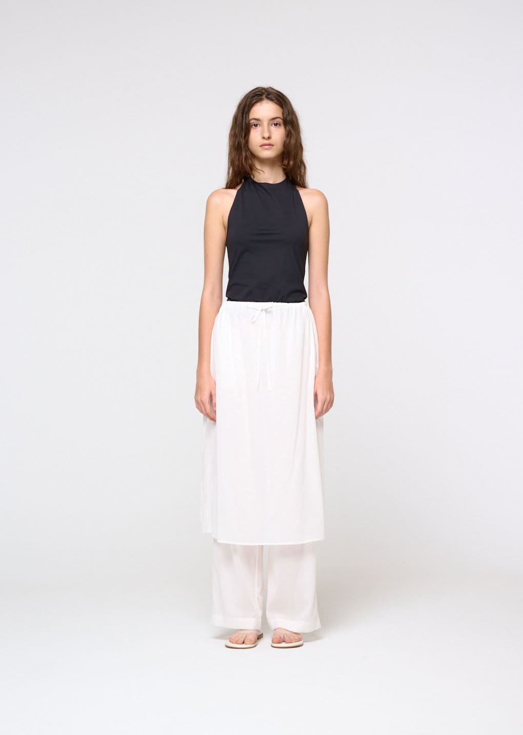 Amomento - [Pre-Order] Jersey Halter Neck Top (Charcoal) product image 2 | TRAB K-Fashion Australia