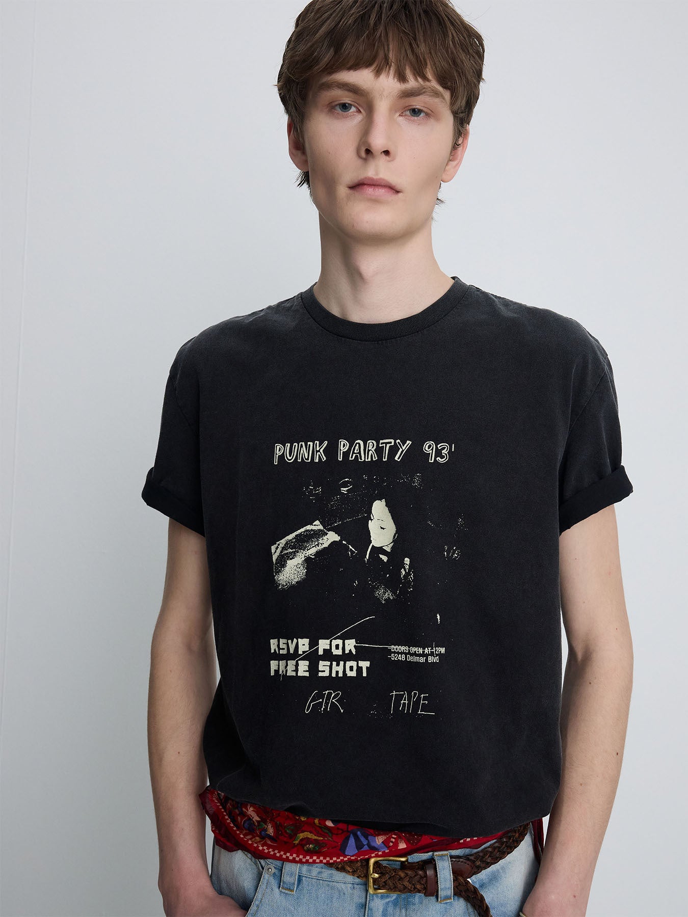 Tonywack - Garment-Dyed Rsvp T-Shirt (Faded Carbon) product image 1 | TRAB K-Fashion Australia