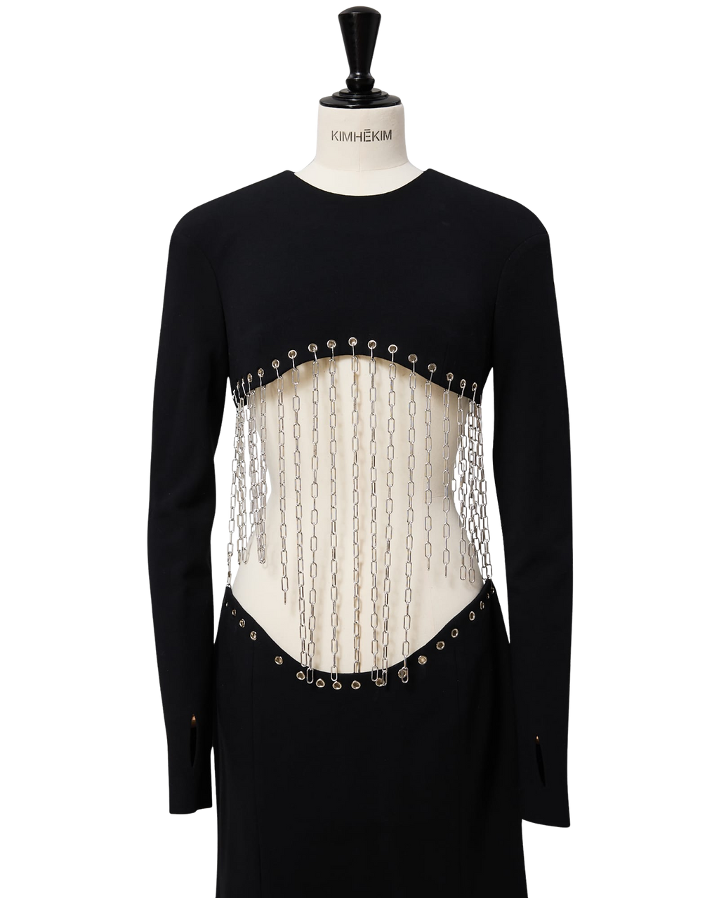 Kimhe Kim - Chain Embellished Waistless Maxi Dress (Black) product image 7 | TRAB K-Fashion Australia