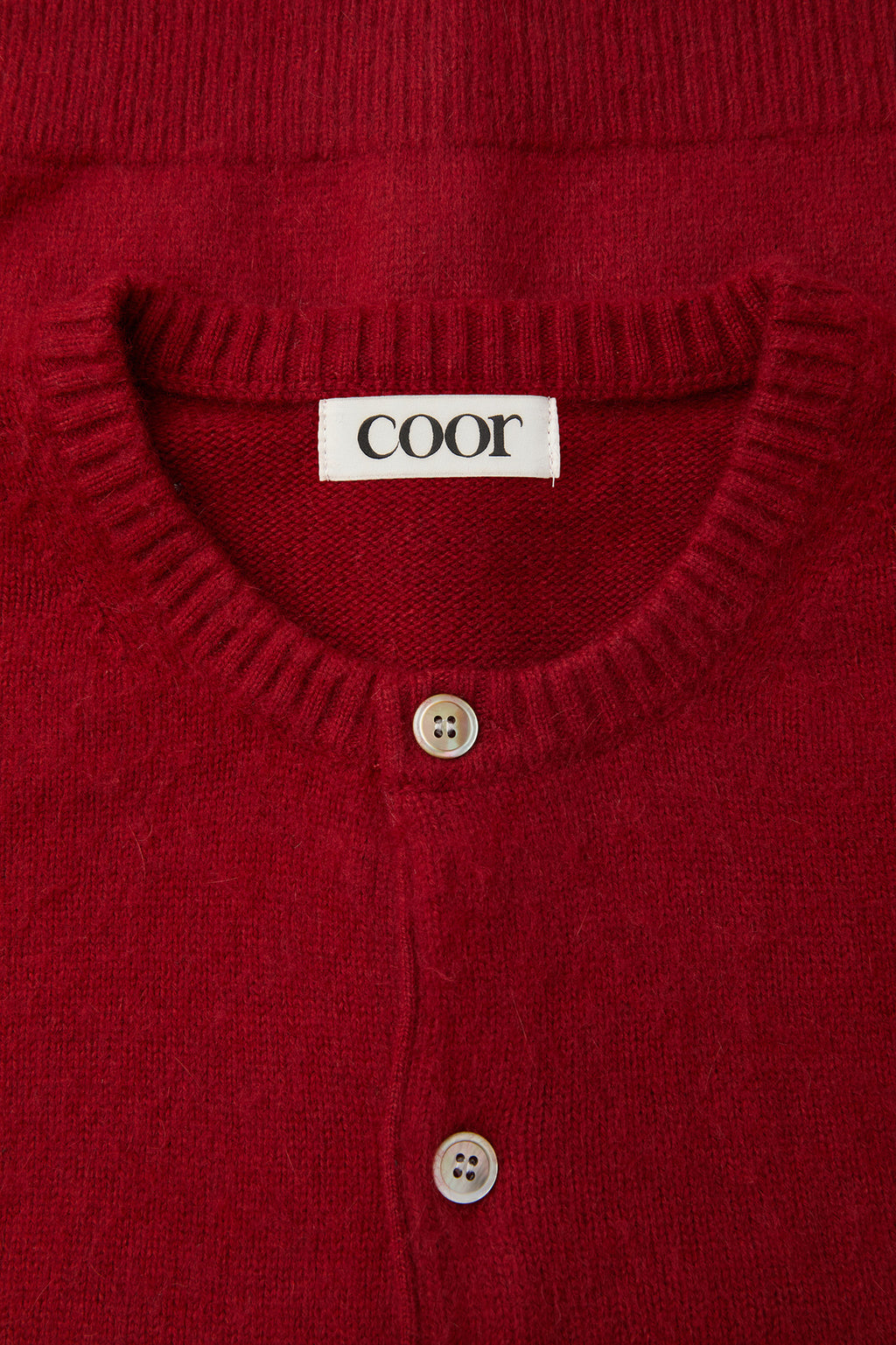 Coor - Raccoon Cropped Round Cardigan (Red) product image 5 | TRAB K-Fashion Australia