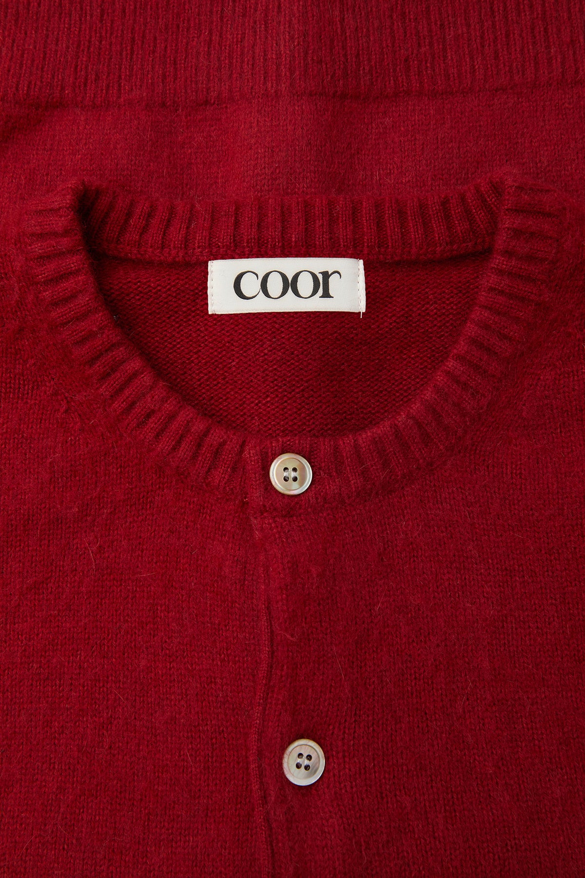 Coor - Raccoon Cropped Round Cardigan (Red) product image 5 | TRAB K-Fashion Australia