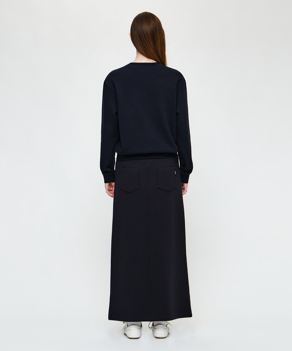 Marithe & Francois Girbaud - Classic Logo Long Sweat Skirt (Navy) product image 5 | TRAB K-Fashion Australia