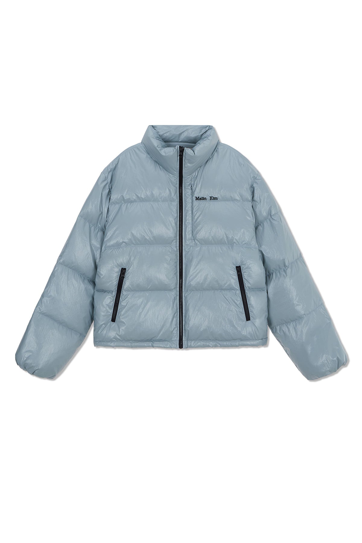 Matin Kim - Small Logo Volume Down Jumper (Light Grey) product image 1 | TRAB K-Fashion Australia