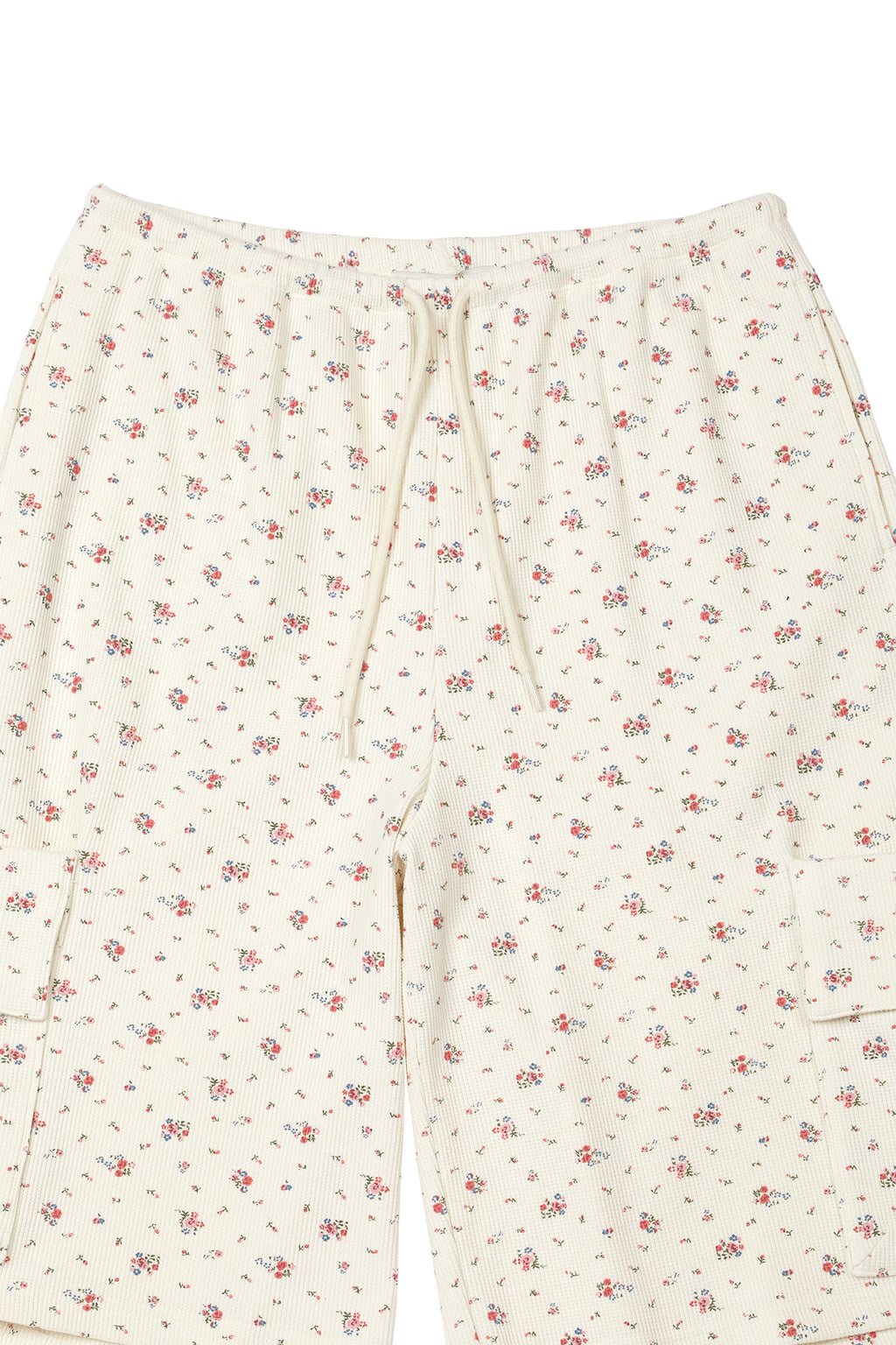 Deinet - Soft Waffle Flower Jersey Cargo Bermuda Pants (Ivory) product image 13 | TRAB K-Fashion Australia