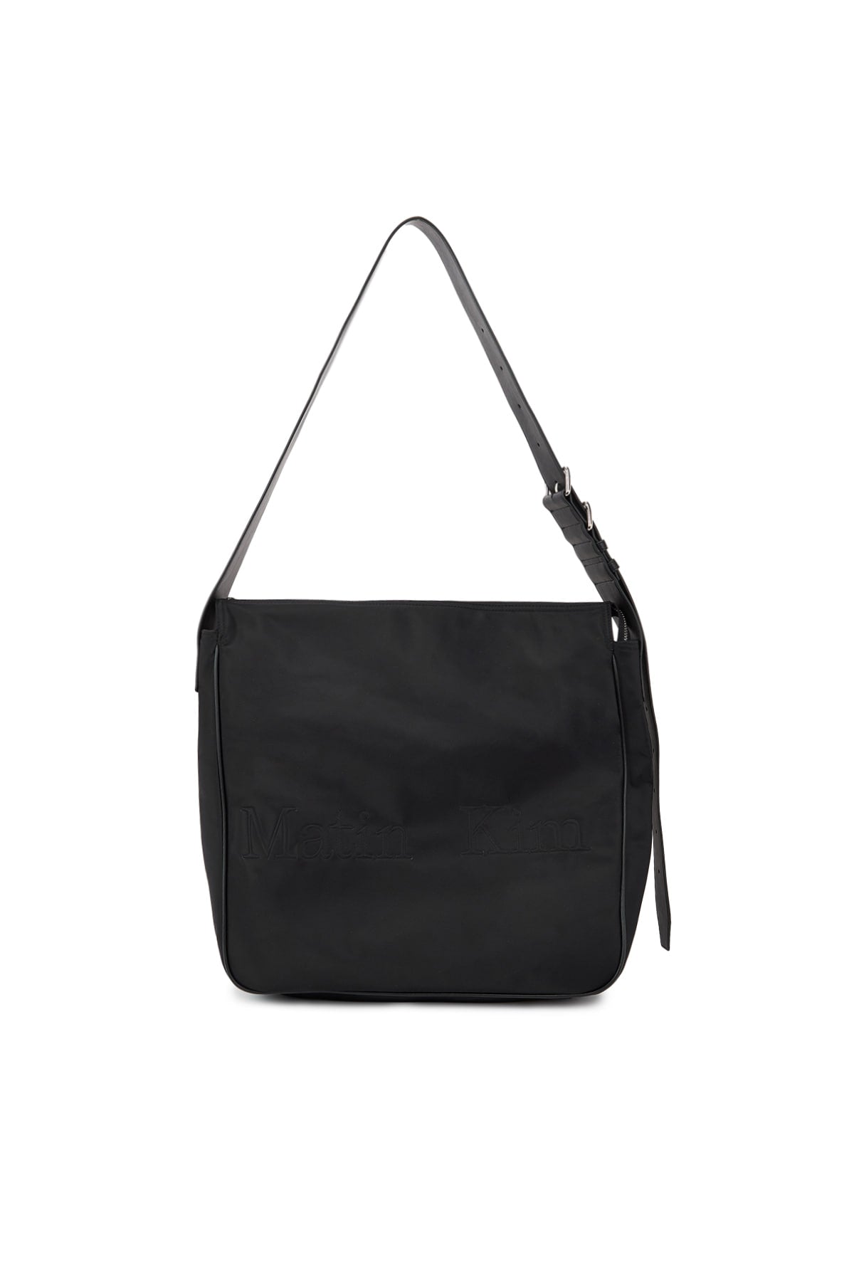 Matin Kim - Embossed Logo Fabric Shoulder Bag (Black) product image 2 | TRAB K-Fashion Australia