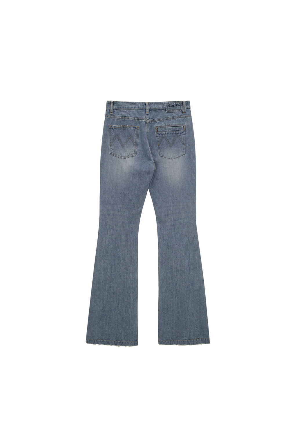 Matin Kim - Side Snap Boots Cut Denim Pants (Blue) product image 2 | TRAB K-Fashion Australia