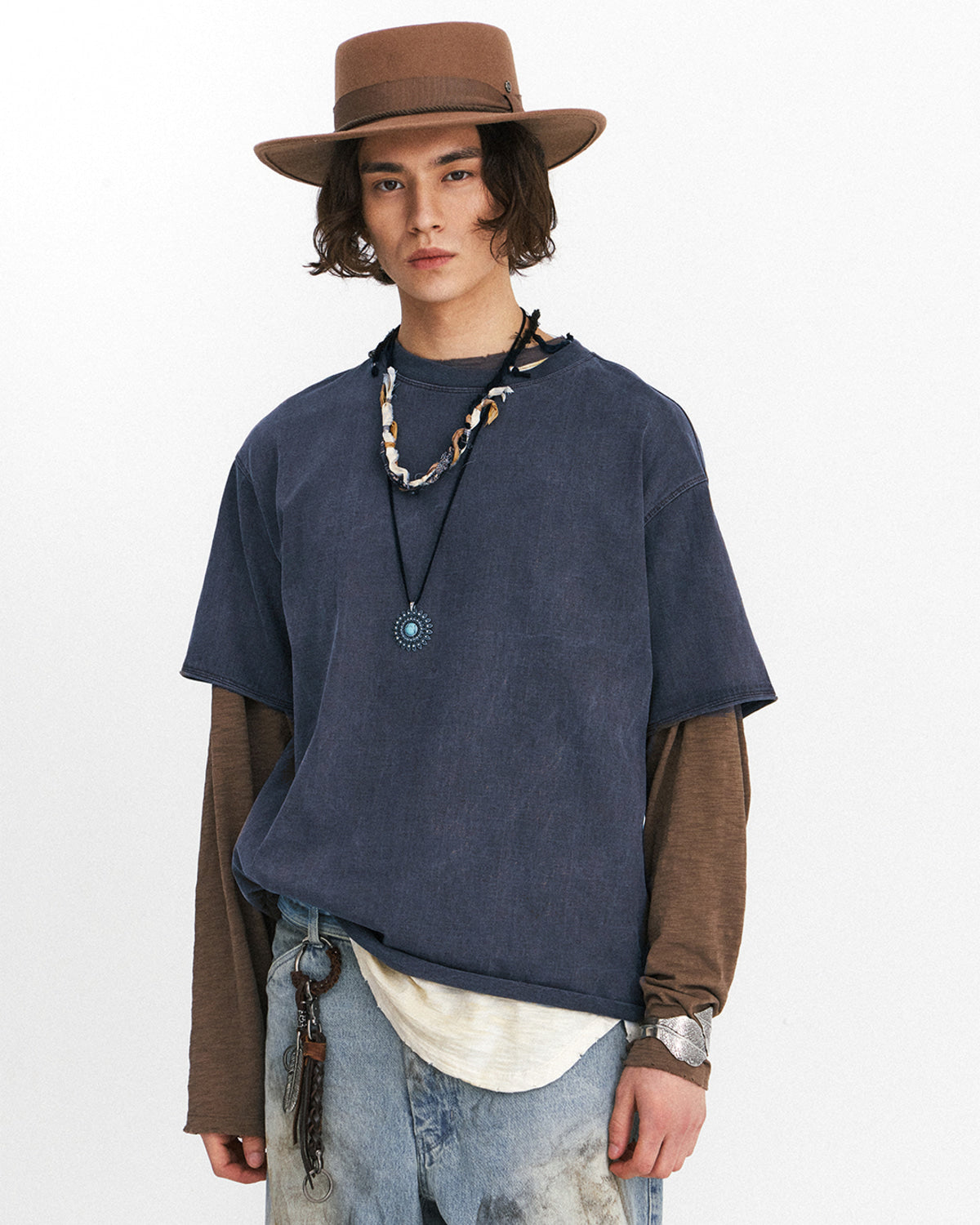 Eastlogue - Cut Out Boxy T-shirts (Navy) product image 4 | TRAB K-Fashion Australia