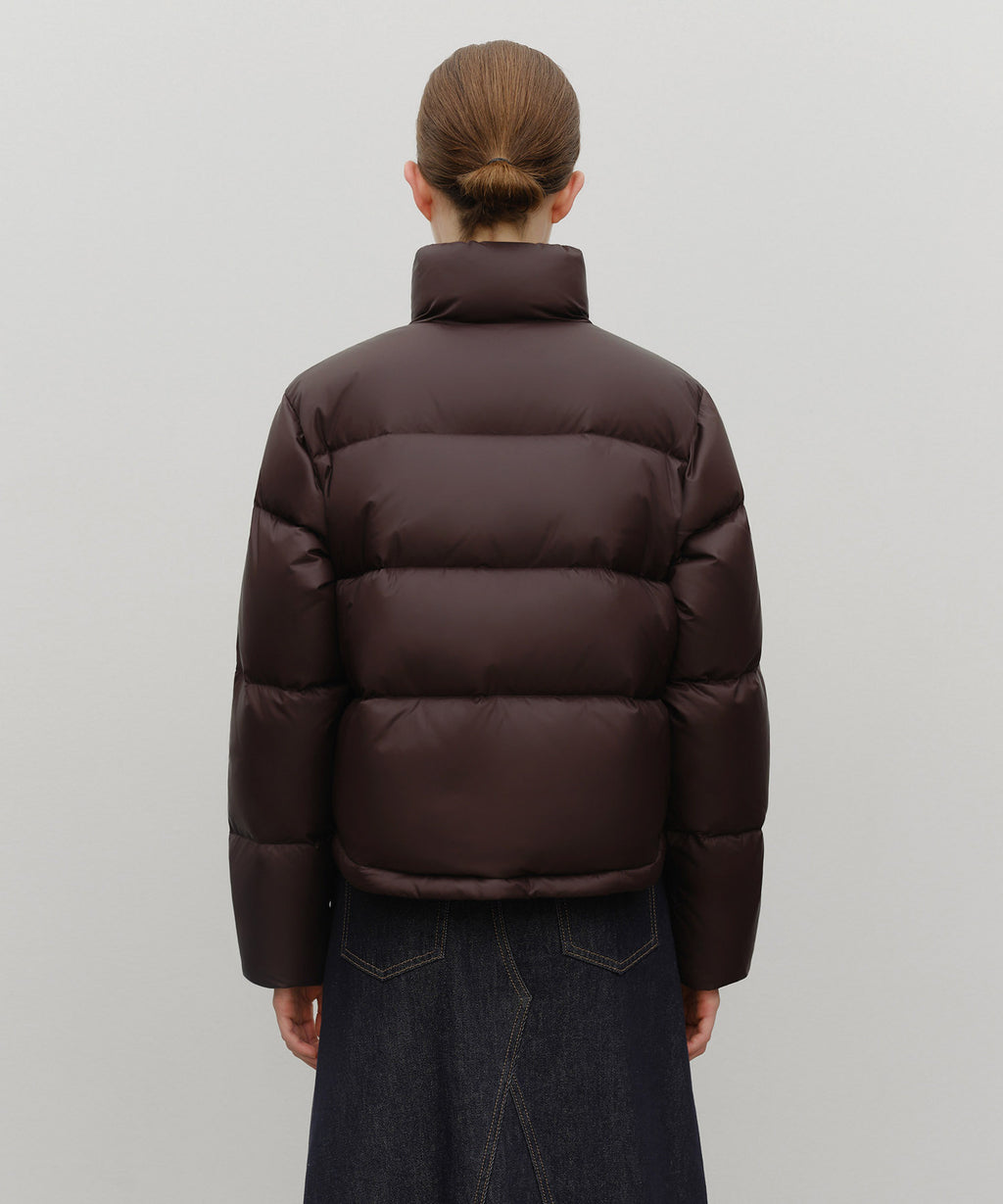 Marithe & Francois Girbaud - Basic Crop Down Jacket (Burgundy) product image 3 | TRAB K-Fashion Australia