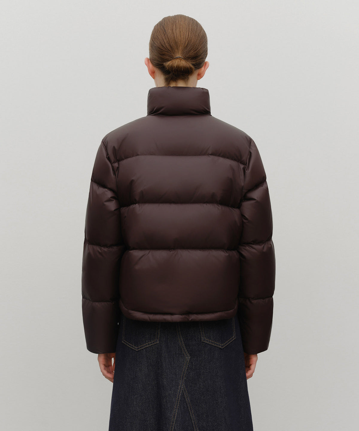 Marithe & Francois Girbaud - Basic Crop Down Jacket (Burgundy) product image 3 | TRAB K-Fashion Australia