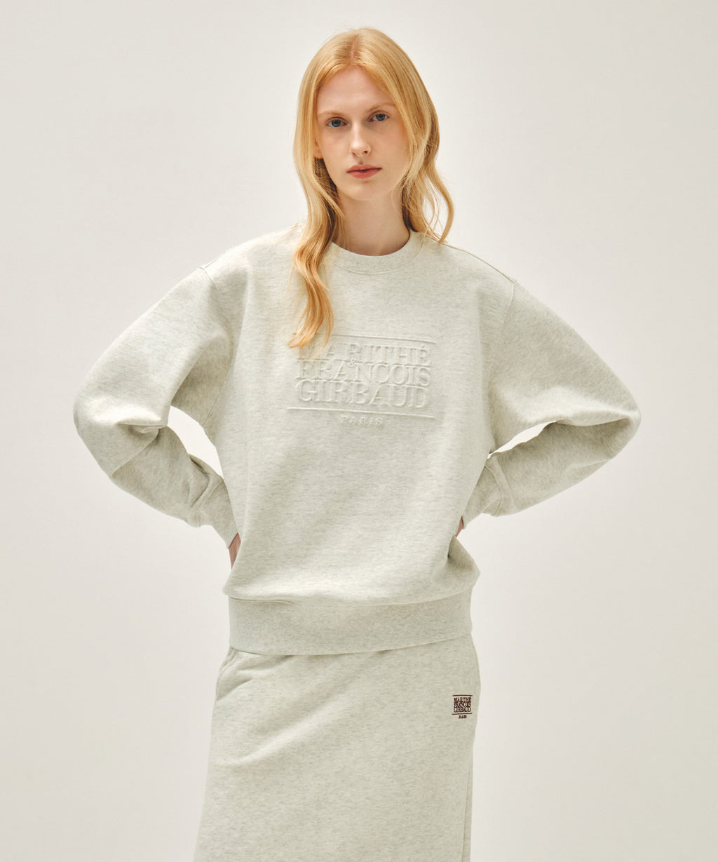 Marithe & Francois Girbaud - Embo Classic Logo Sweatshirt (Oatmeal) product image 1 | TRAB K-Fashion Australia