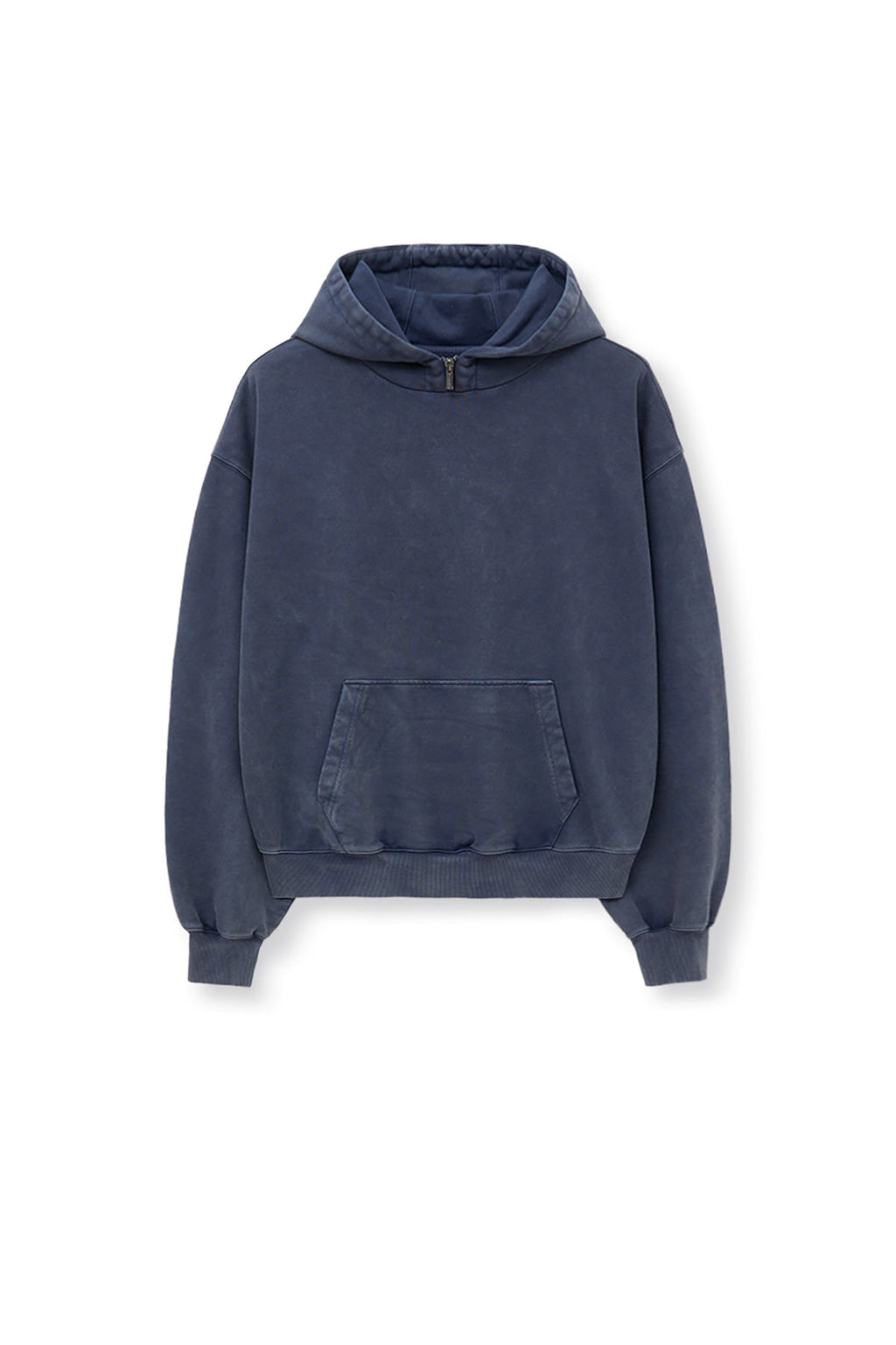 Matin Kim - Zipper Point Washed Hoody (Navy) product image 1 | TRAB K-Fashion Australia