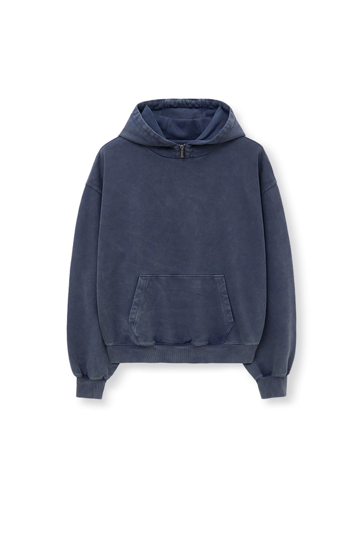 Matin Kim - Zipper Point Washed Hoody (Navy) product image 1 | TRAB K-Fashion Australia