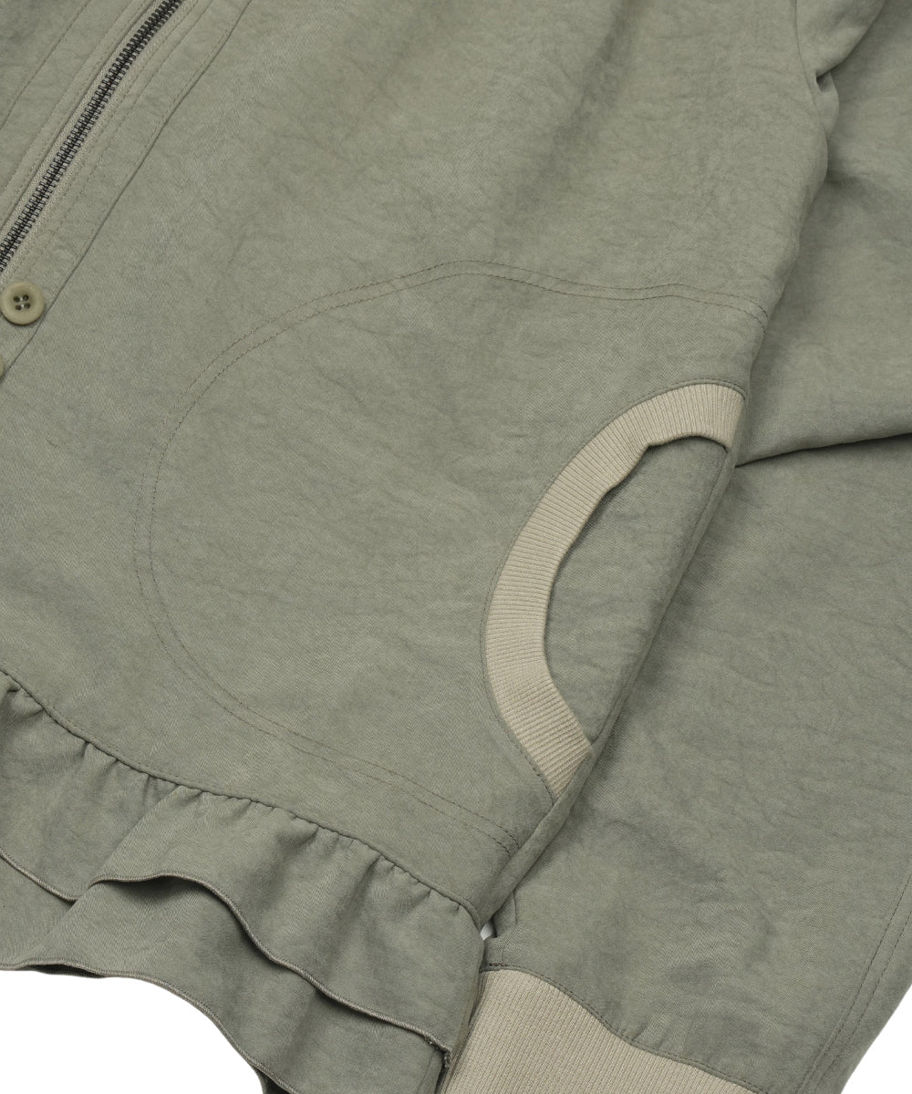 Coyseio - Tone-Mix Shirring Hem Jacket (Light Green) product image 14 | TRAB K-Fashion Australia