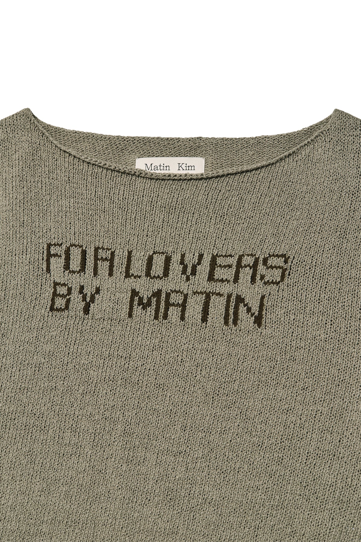 Matin Kim - For Lovers Punching Point Pullover (Olive) product image 3 | TRAB K-Fashion Australia