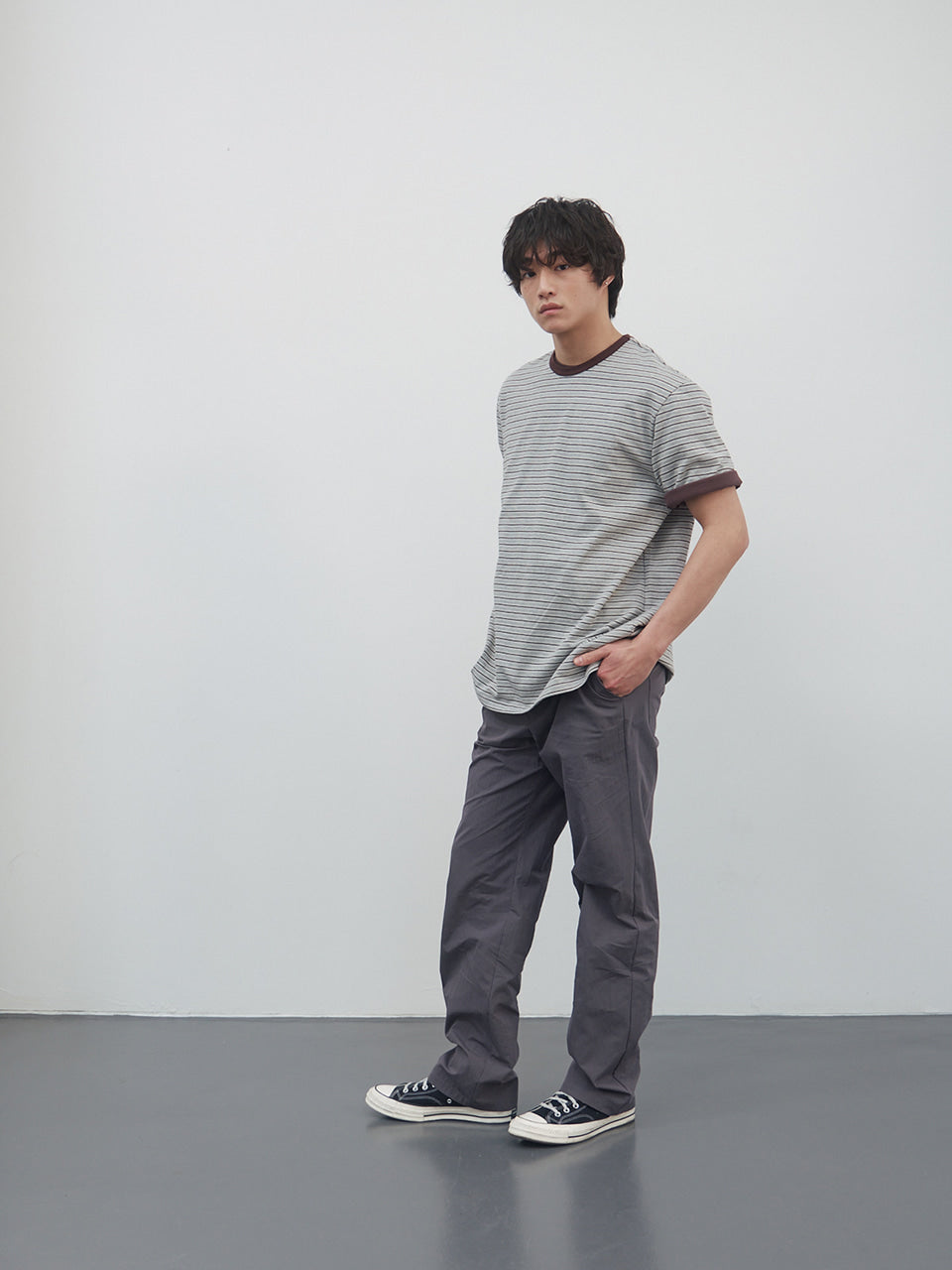Kijun - Soft Border Tee (Melange Grey) product image 5 | TRAB K-Fashion Australia