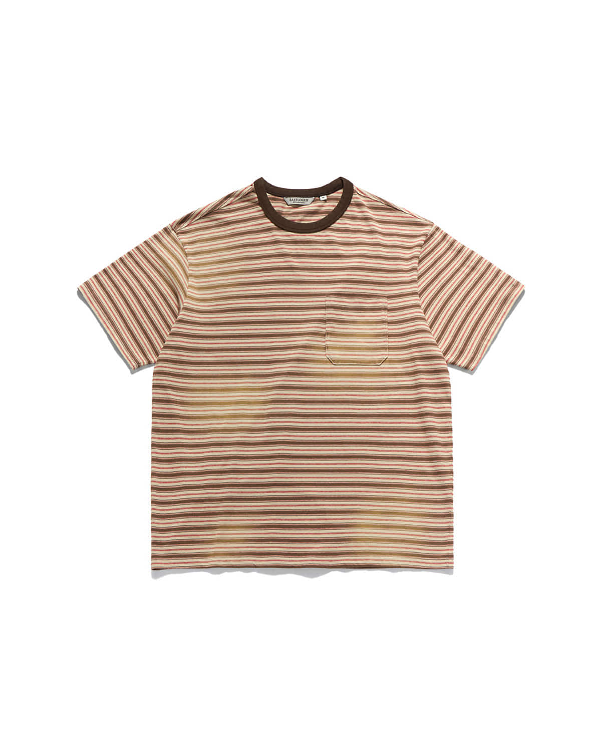 Eastlogue - Bleached Stripe T-shirts (Beige & Red Stripe) product image 7 | TRAB K-Fashion Australia