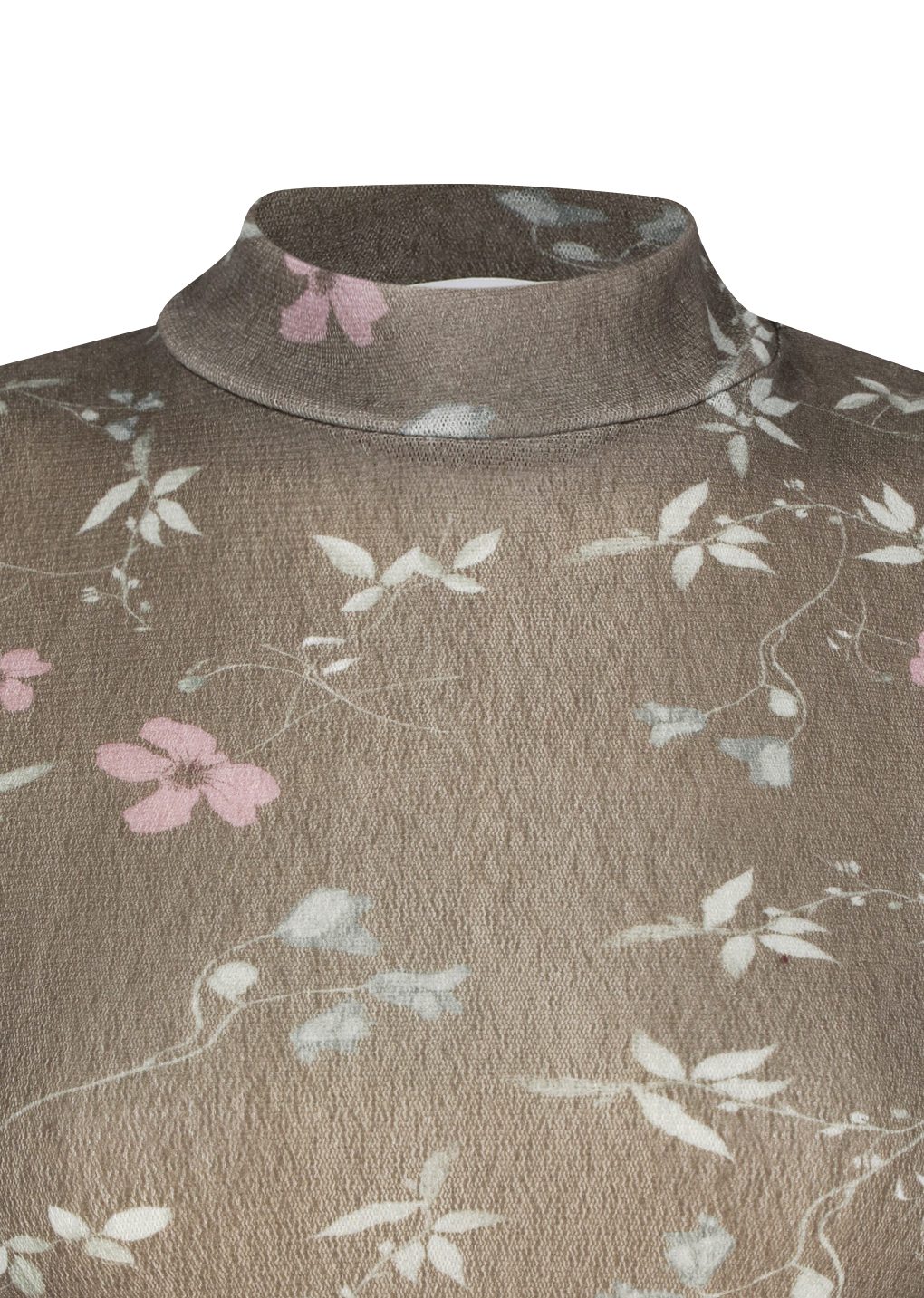 Amomento - Floral mock neck top (Brown) product image 4 | TRAB K-Fashion Australia