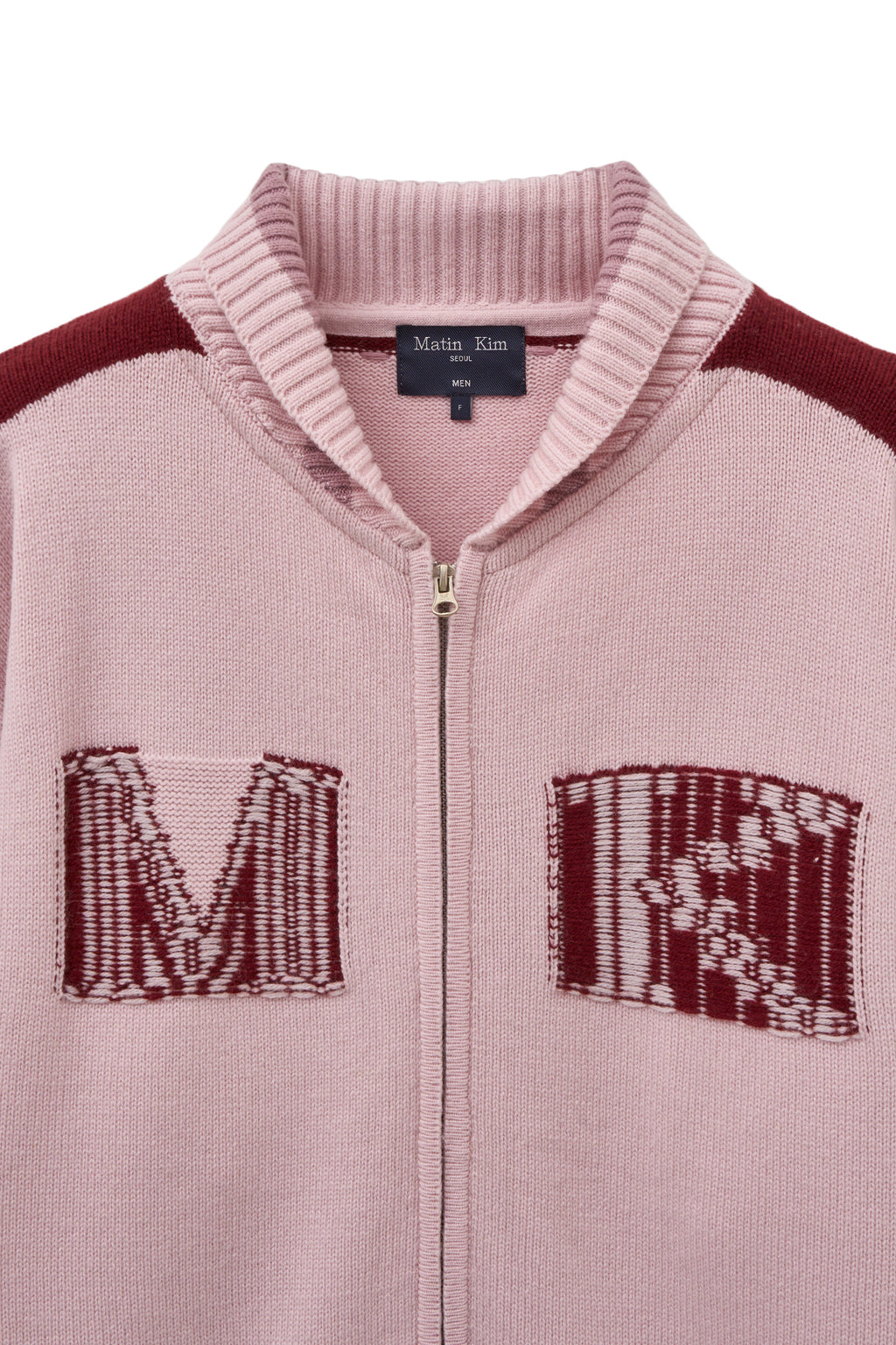 Matin Kim - Matin Kim Initial Knit Zip Up (Pink) product image 3 | TRAB K-Fashion Australia