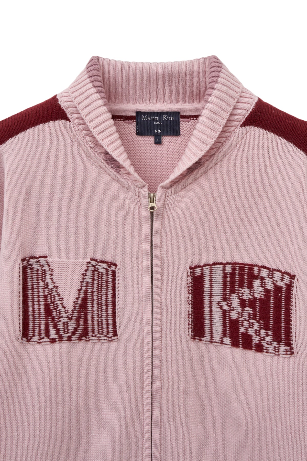 Matin Kim - Matin Kim Initial Knit Zip Up (Pink) product image 3 | TRAB K-Fashion Australia
