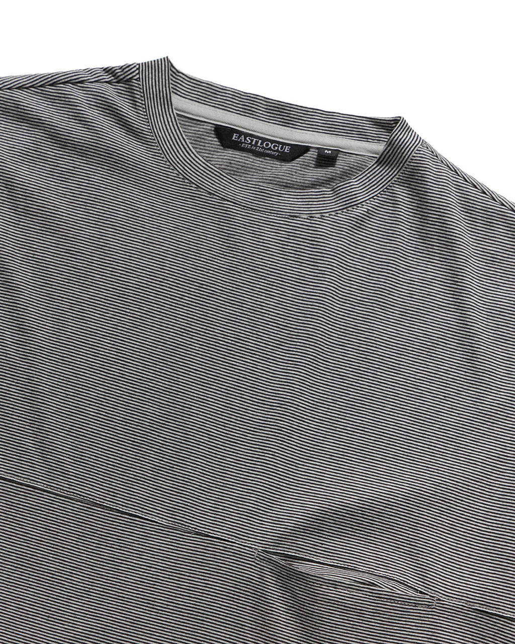 Eastlogue - Modified One Pocket T-shirts (Black & White Stripe) product image 9 | TRAB K-Fashion Australia