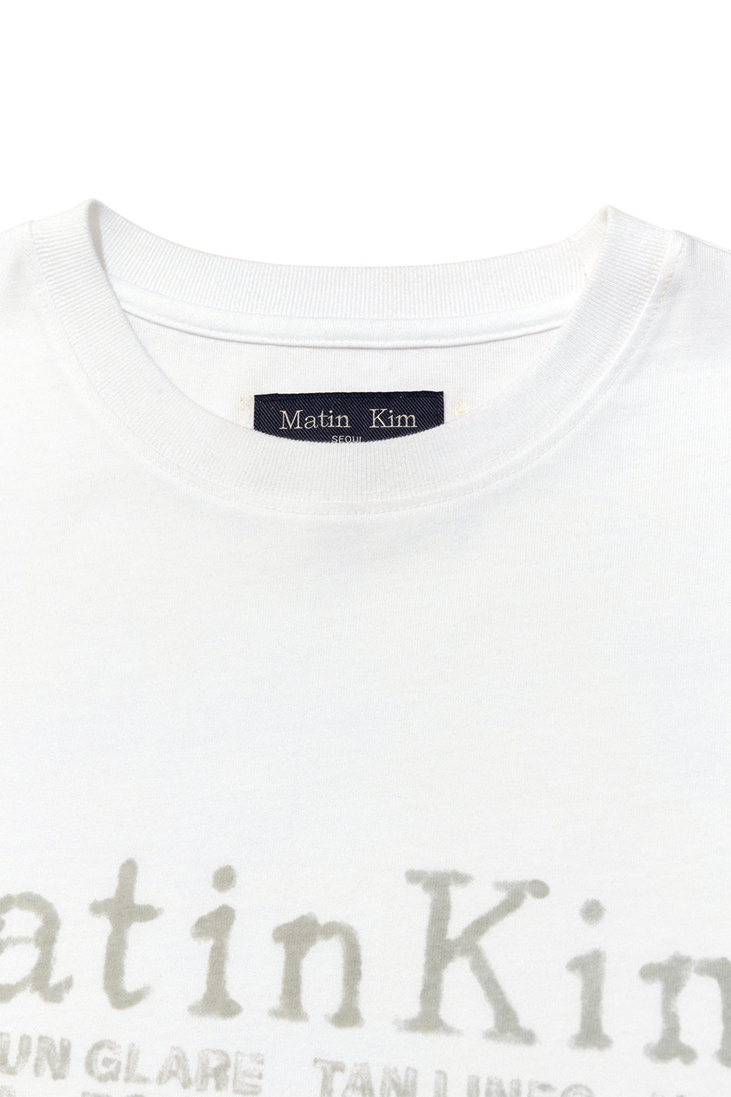 Matin Kim - Sweat Printing Logo Top (White) product image 3 | TRAB K-Fashion Australia