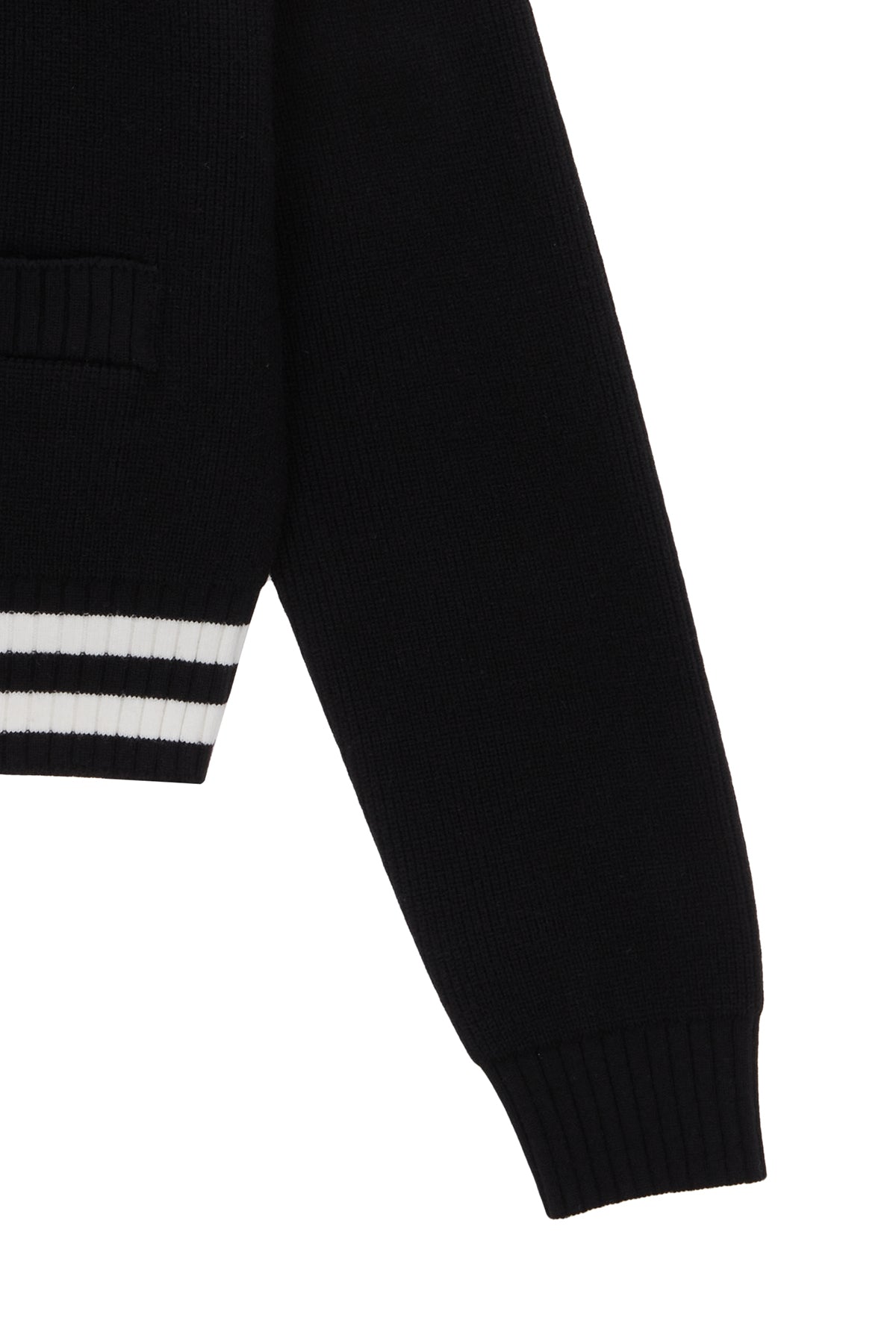 Matin Kim - Spell Point Stripe Knit Cardigan (Black) product image 5 | TRAB K-Fashion Australia