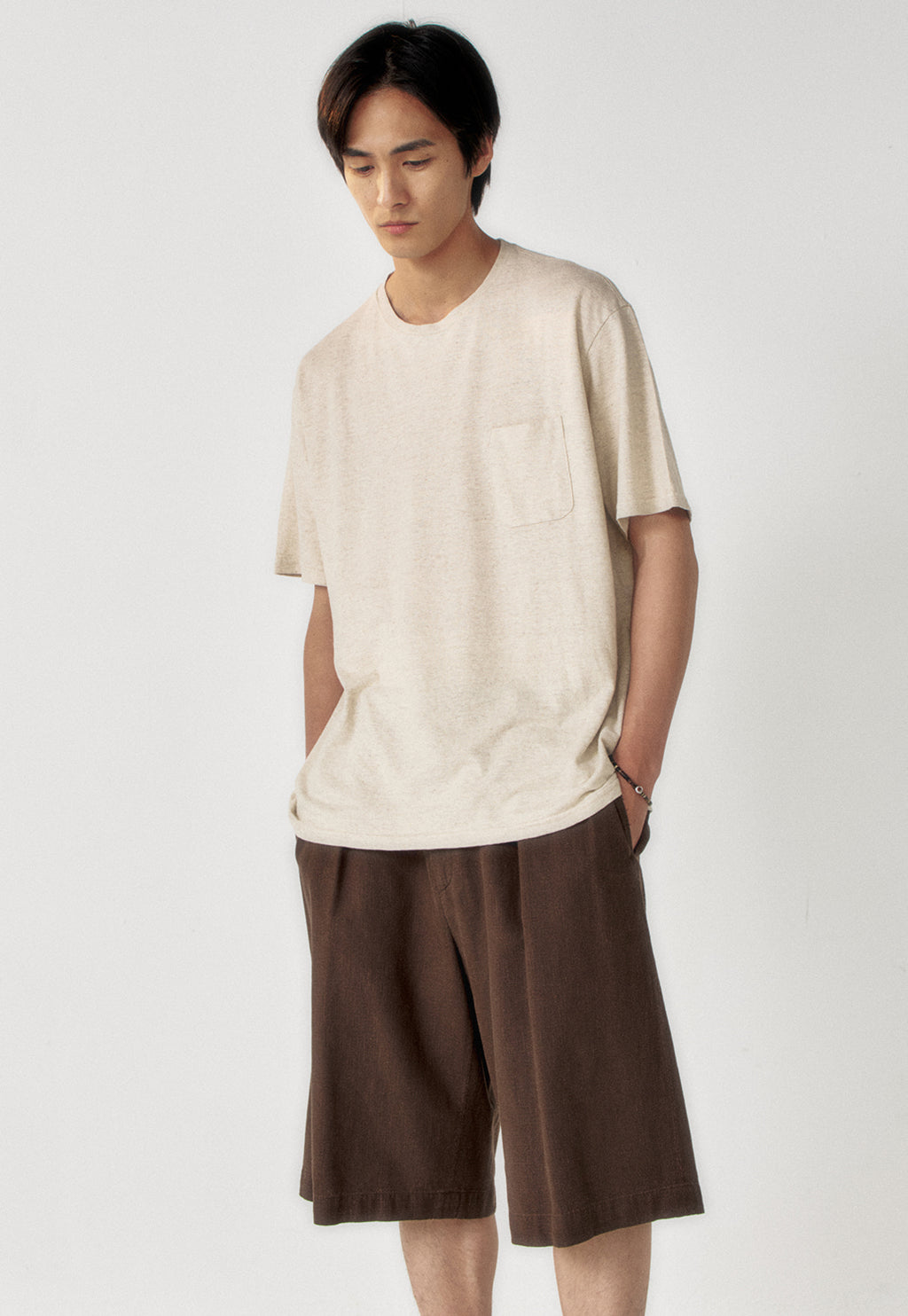 Art if acts - Washed Linen Bermuda Shorts (Wood) product image 4 | TRAB K-Fashion Australia