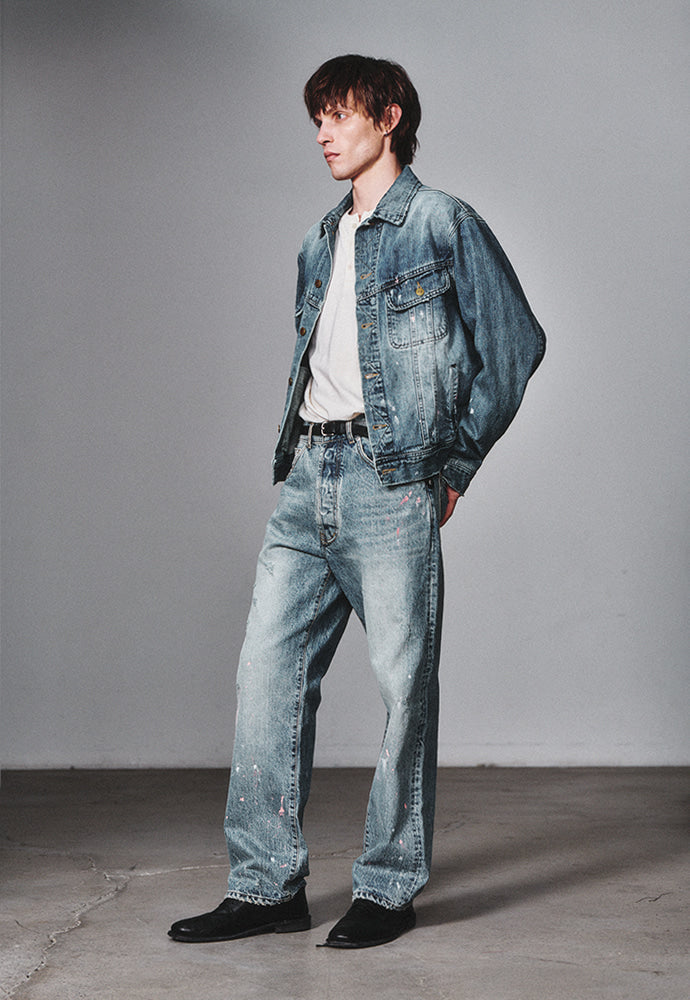 Art if acts - Painted Denim Trucker (Used Light Blue) product image 2 | TRAB K-Fashion Australia