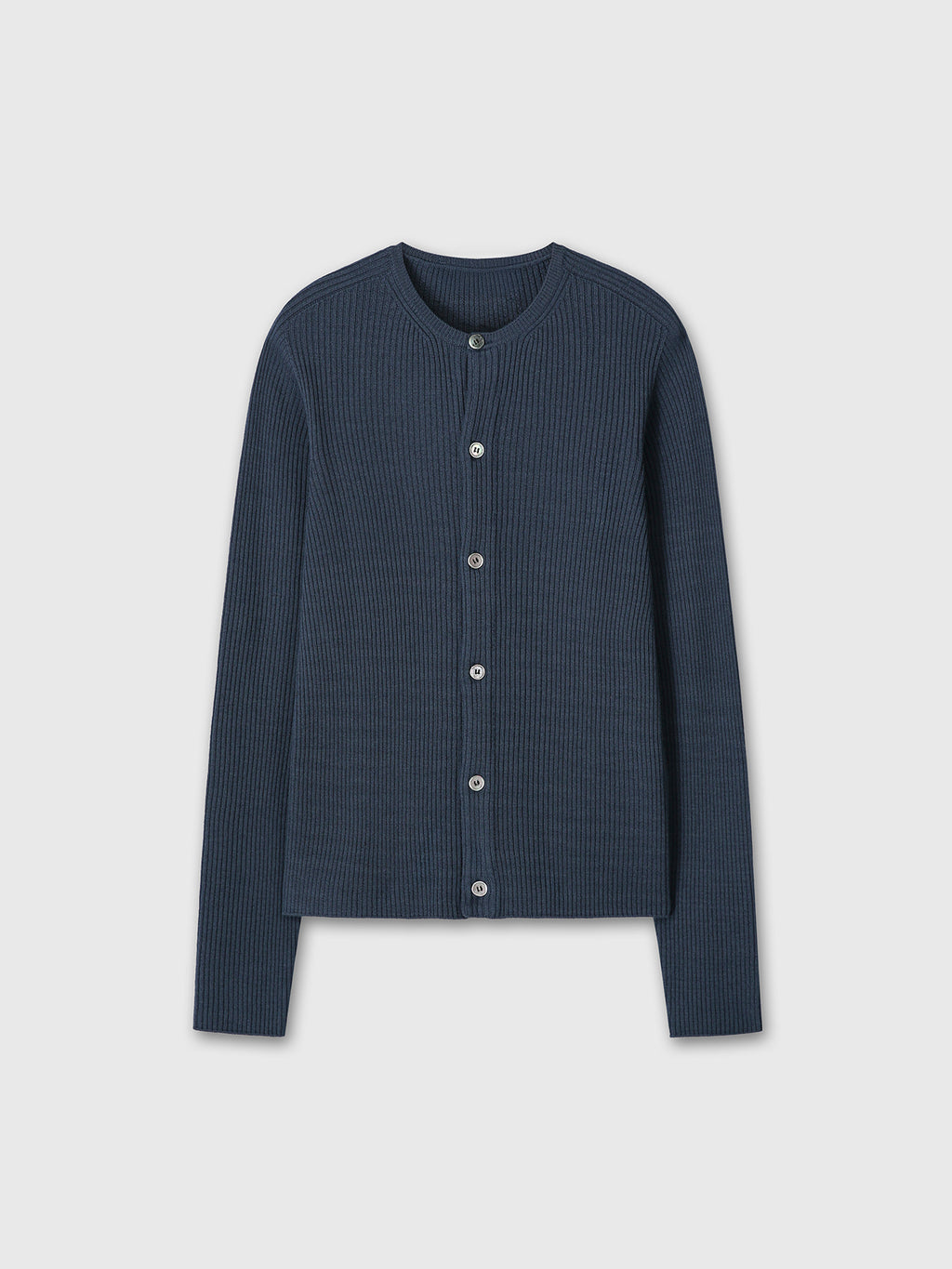 Tonywack - Super Fine Merino Wool Ribbed Cardigan (Slate Navy) product image 10 | TRAB K-Fashion Australia