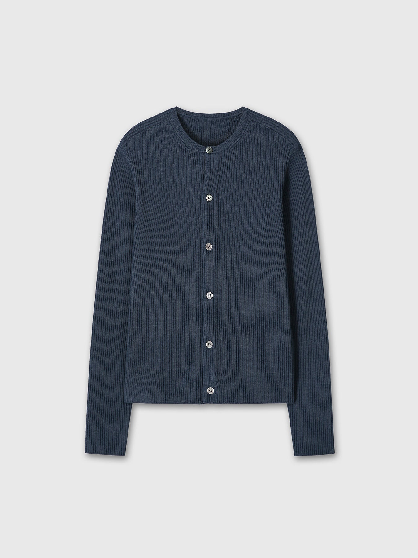 Tonywack - Super Fine Merino Wool Ribbed Cardigan (Slate Navy) product image 10 | TRAB K-Fashion Australia