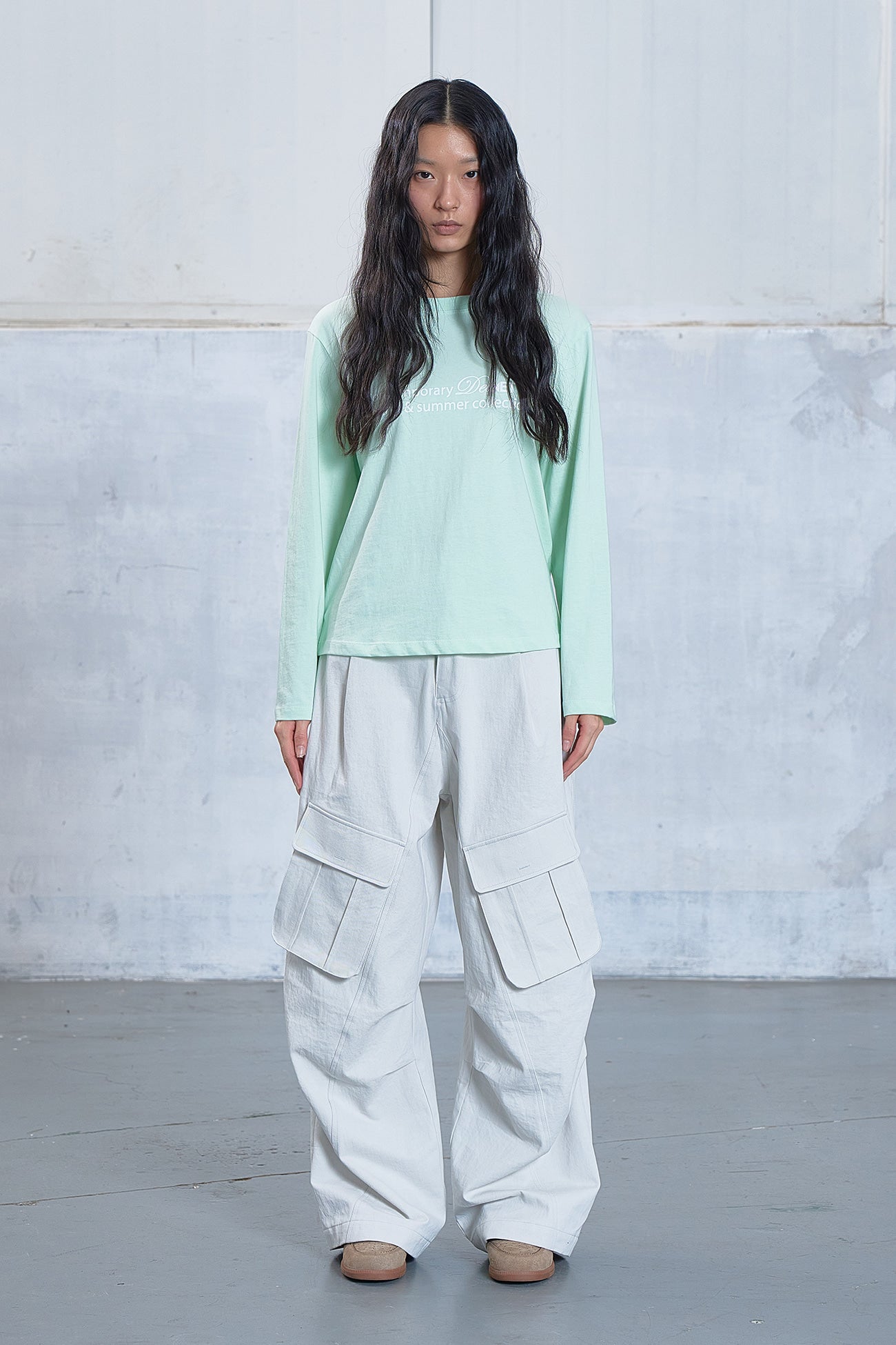 Deinet - Washing Cargo Double Pants (Ivory) product image 1 | TRAB K-Fashion Australia