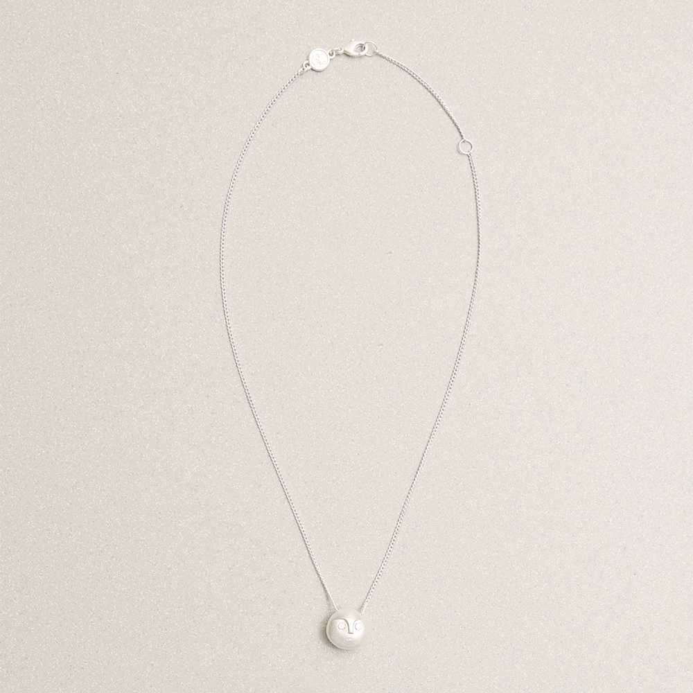 Towtow Archive - Pebble Emoji Necklace (Silver) product image 2 | TRAB K-Fashion Australia