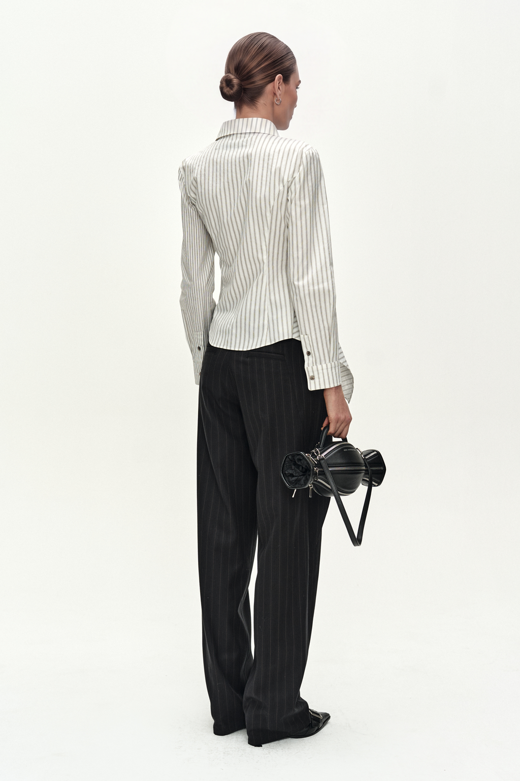 Andersson Bell - Stripe Wrap Pants (black) (Black) product image 6 | TRAB K-Fashion Australia