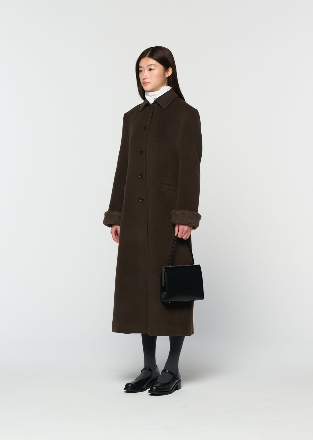 Amomento - single maxi long coat (Brown) product image 3 | TRAB K-Fashion Australia