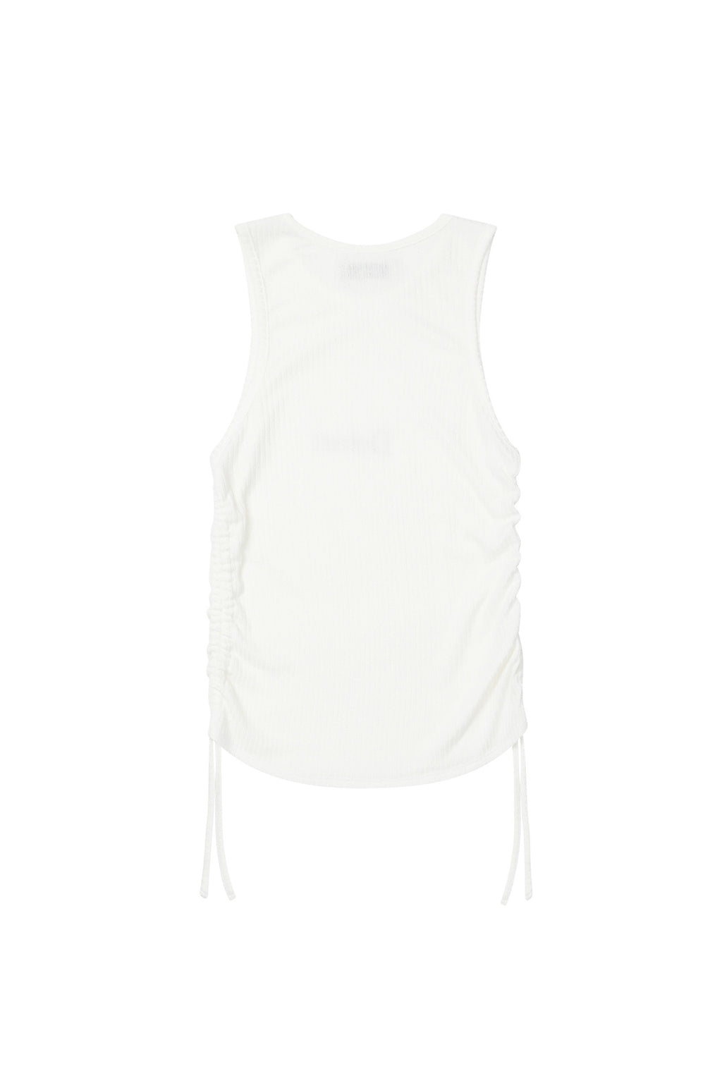 Deinet - Logo Shirring Sleeveless (White) product image 2 | TRAB K-Fashion Australia