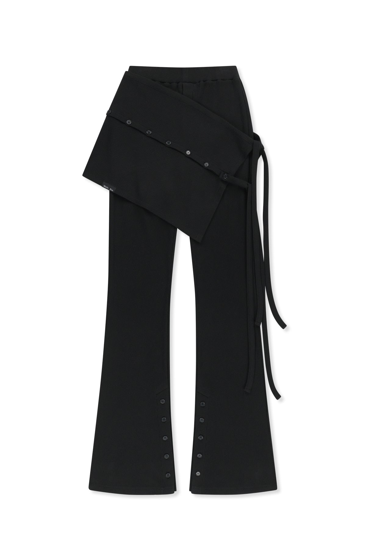 Matin Kim - Detachable Layer Jersey Pants (Black) product image 1 | TRAB K-Fashion Australia