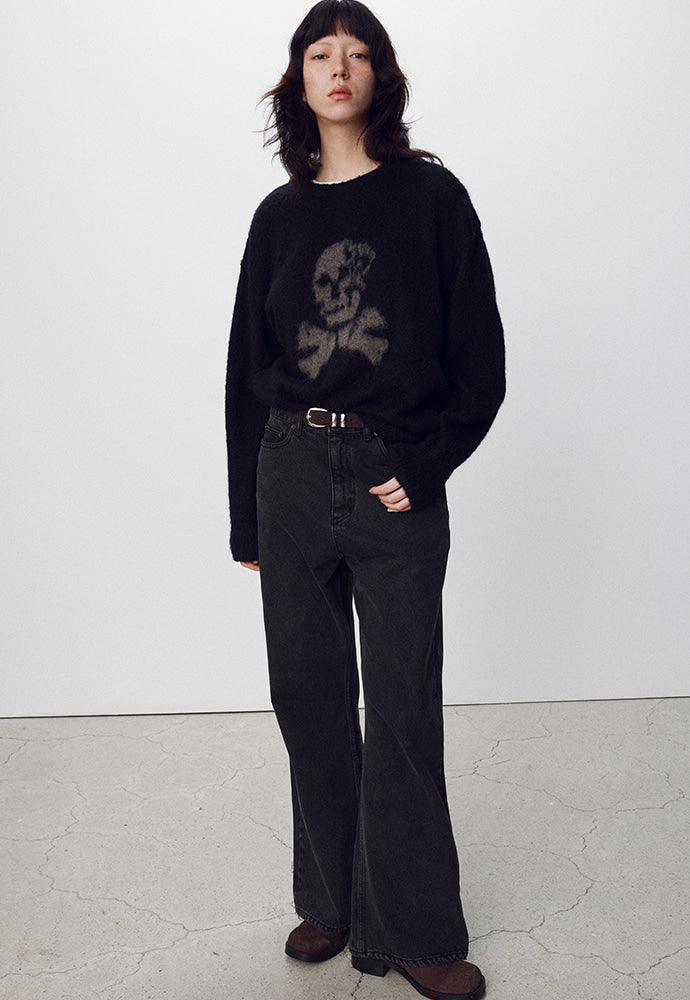 Tonywack - Brushed Alpaca Cranial Bone Sweater (Black) product image 5 | TRAB K-Fashion Australia