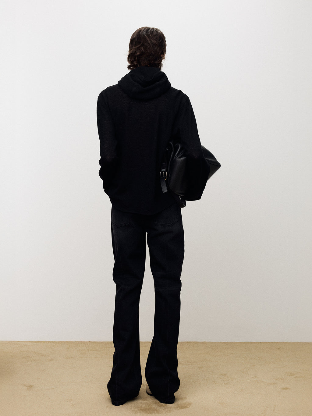 Tonywack - Light Wool Hooded Zip Jacket (Black) product image 3 | TRAB K-Fashion Australia