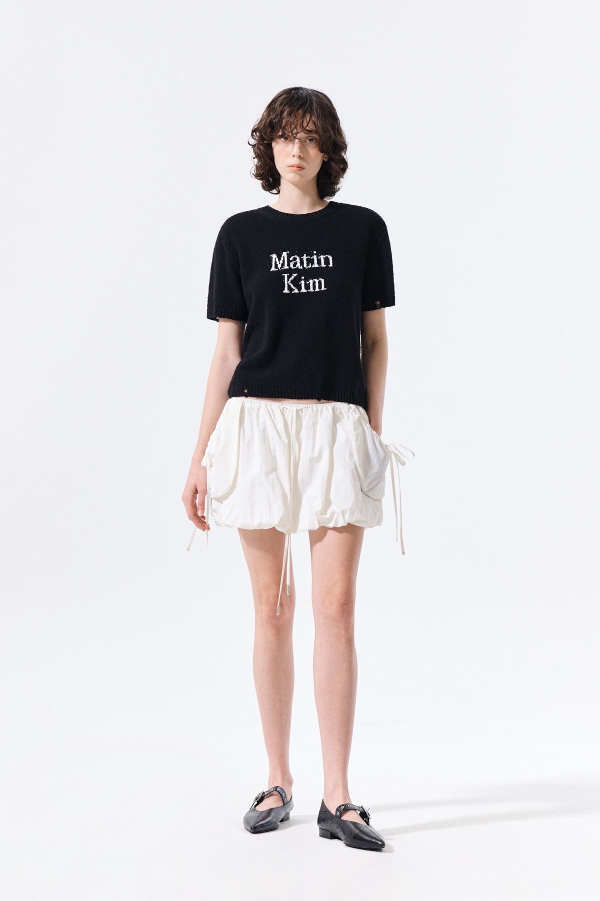 Matin Kim - Half Sleeve Logo Pullover (Black) product image 9 | TRAB K-Fashion Australia