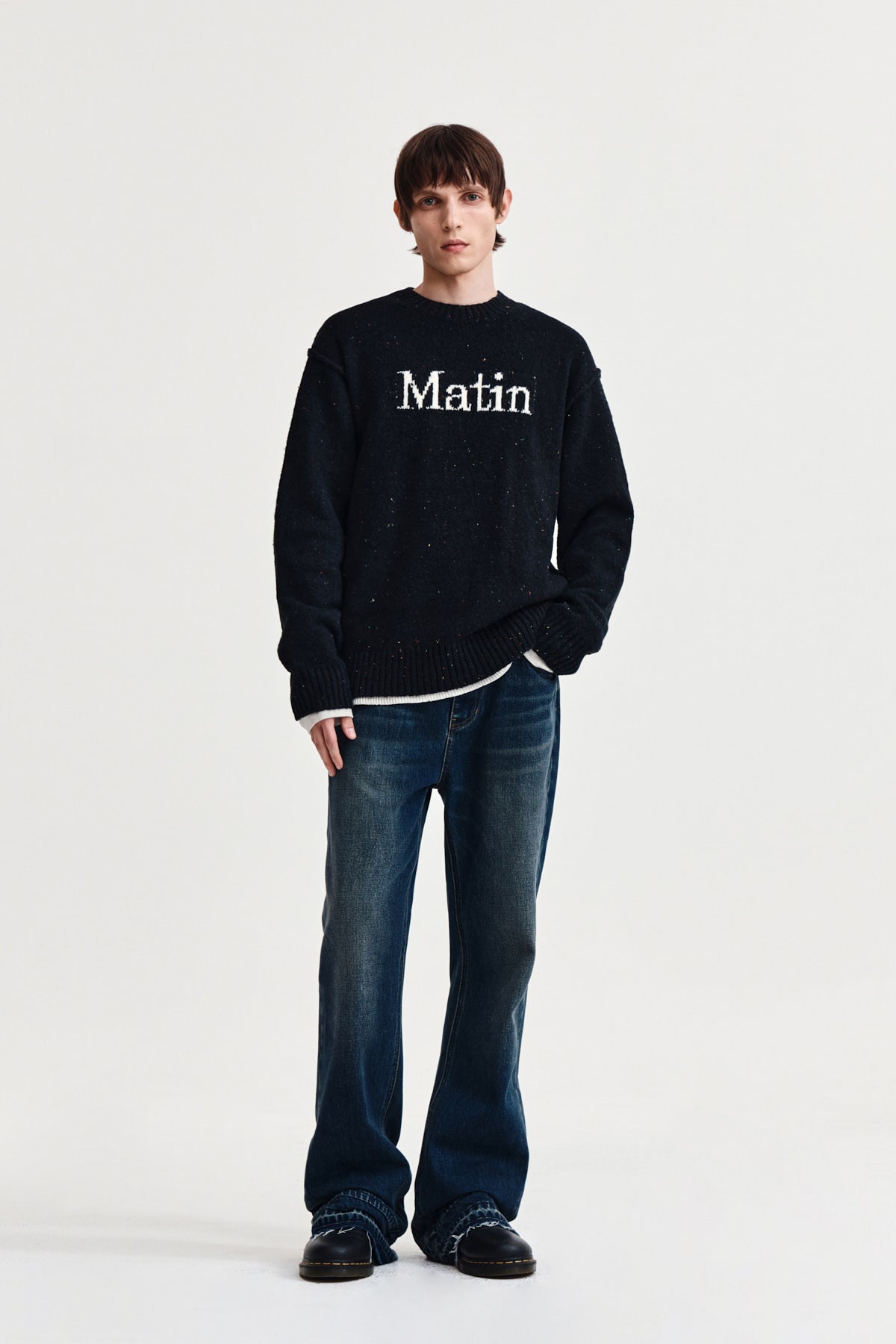 Matin Kim - Washed Flare Denim Pants (Blue) product image 9 | TRAB K-Fashion Australia
