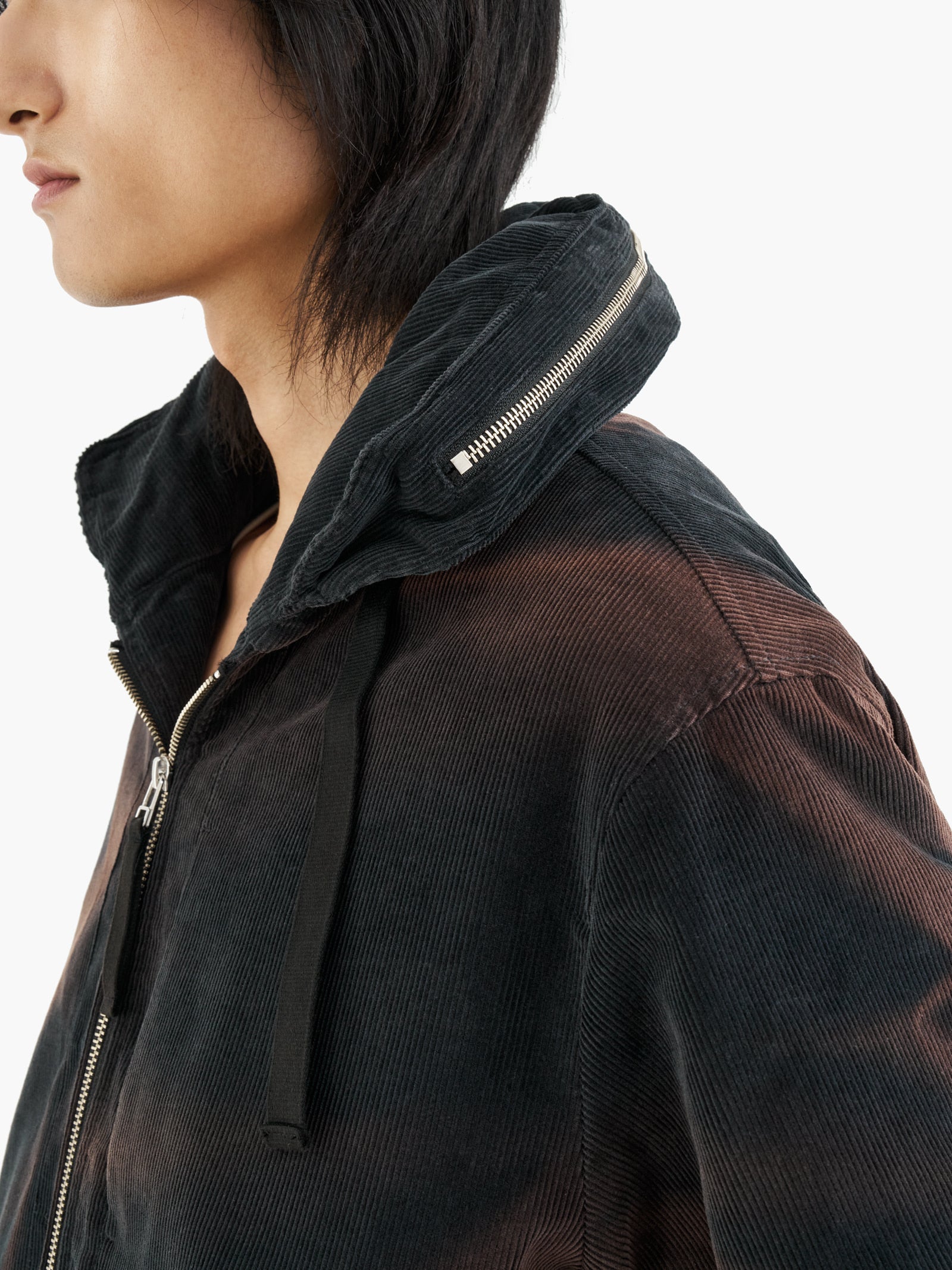 Jiyong Kim - Sun-Bleached Convertible Collar Jacket (Navy) product image 8 | TRAB K-Fashion Australia
